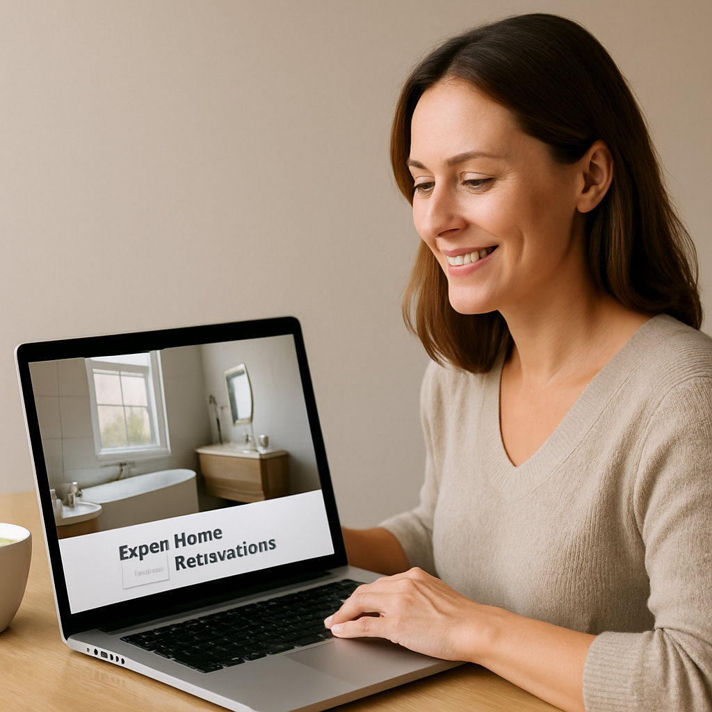 Service business professional showcasing expertise and client testimonials